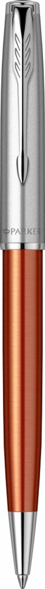 Шариковая ручка Parker Sonnet Essentials Orange SB Steel CT 2169361, цвет чернил black, стержень: M, в подарочной упаковке.