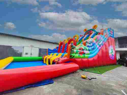 Надувная водная горка с бассейном «Аква-монстро», 18*9*9 м