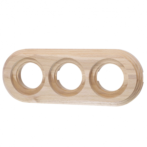 Рамка 3 постовая для открытой проводки (Натурэль на бревно 280 мм) BFC28-630-10