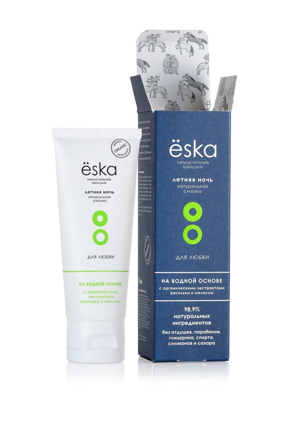Лубрикант Ёska "Летняя ночь" на водной основе - 75 мл.