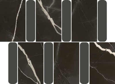 Мозаика Stellaris Black Mosaico Argan 36.8x26.9