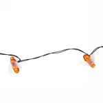 Гирлянда для улицы «Пчёлка» 3м, 20 ламп LED чёрный провод, 2 реж, IP-55, Теплый белый (солнечная батарея).