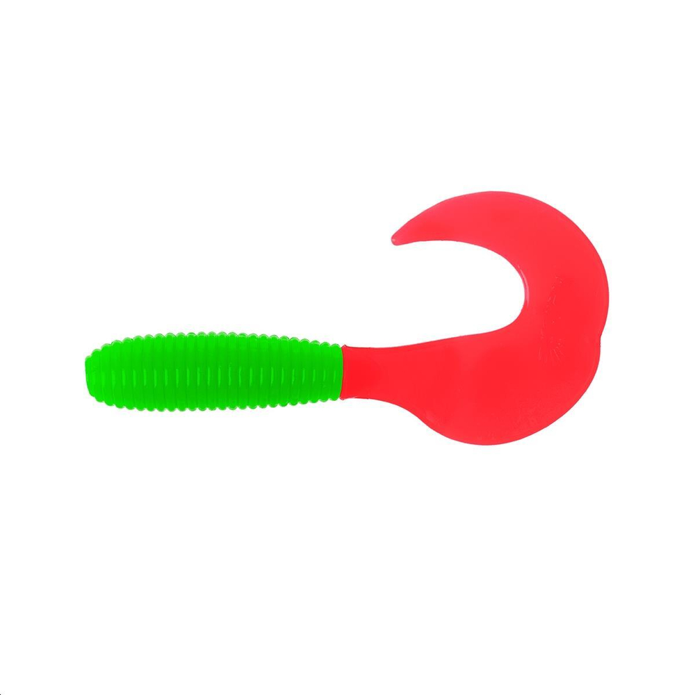 Твистер Credo 3,35"/8,5 см Lime & Red 7шт. (HS-11-021) Helios