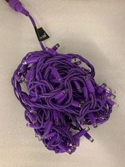 Светодиодная нить на цветном проводе 10 м., 24V, 100 фиолетовых LED ламп, фиолетовый провод, Rich LED (RL-S10C-24V-RV/V)