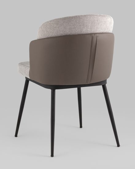 Стул Пенелопа рогожка серый с серой экокожей 2 шт.