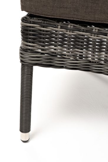 "Алиса" кресло плетеное, цвет графит с подушками