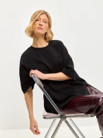 Футболка оверсайз удлиненная с разрезами по бокам