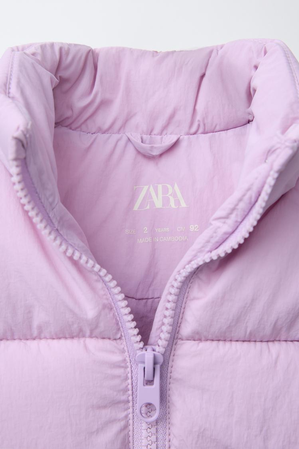 ZARA ЖИЛЕТ WATER-REPELLENT С КАРМАНАМИ, ЦВЕТ МАЛЬВЫ