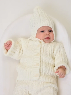 вязаный костюм для новорожденных