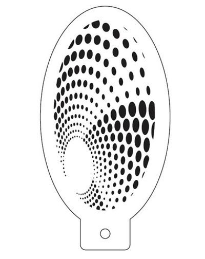 Трафарет для аквагрима овальный "Круги по кругу" 7 на 13 см