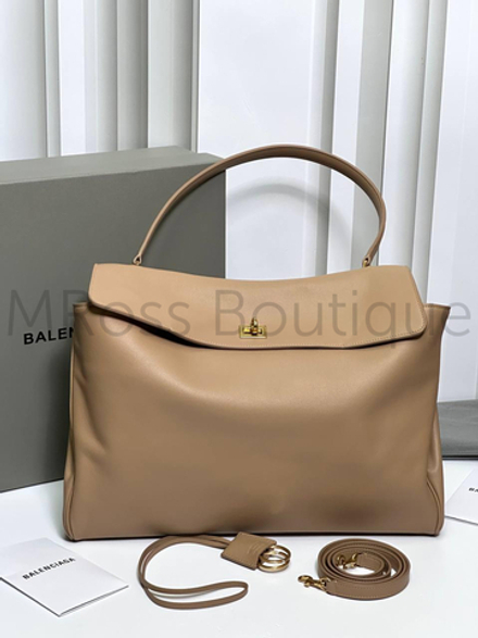 Сумка Balenciaga Rodeo кожаная бежевая на плечо