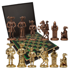 Manopoulos Шахматы бронзовые Рыцари Средневековья