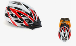 Шлем вело TRIX, кросс-кантри, 25 отверстий, регулировка обхвата, размер: L 59-60см, In Mold, красно-белый (20)