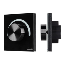 Панель SMART-P91-DIM-G-SUF Black (230V, Rotary, 2.4G) (Arlight, IP20 Пластик, 5 лет) 028425