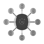 807086 Подвес PUNTO 8х25W G9 ХРОМ/БЕЛЫЙ