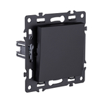 Выключатель 1-клавишный 10А/250В, черный Kollinger Asthetik AS-001BK