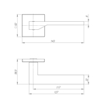 Ручка раздельная K.JS51.CLEVER SSC-16 сатинированный хром