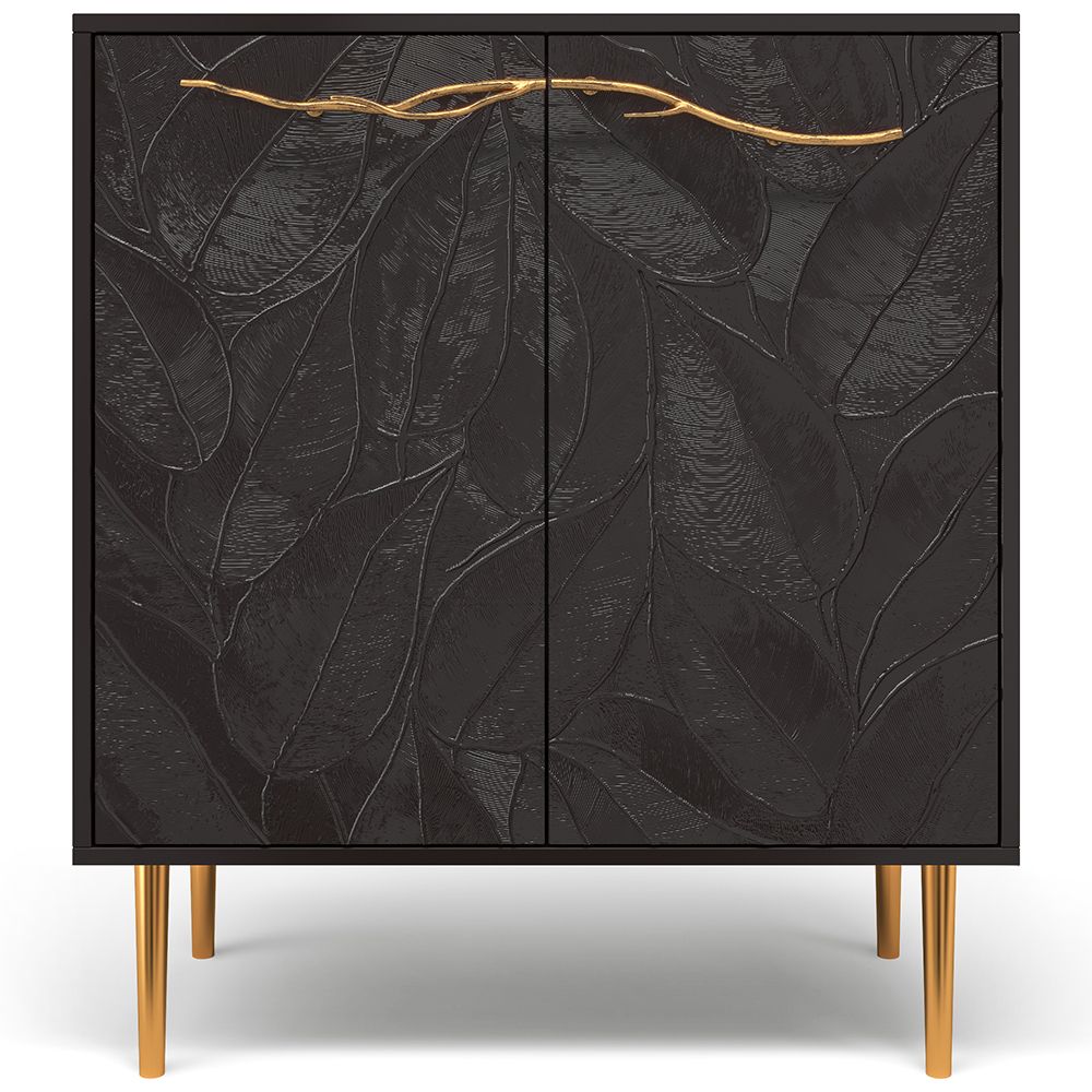 Комод Арт Колор leaves Стайл Голд с 2 полками коричневый