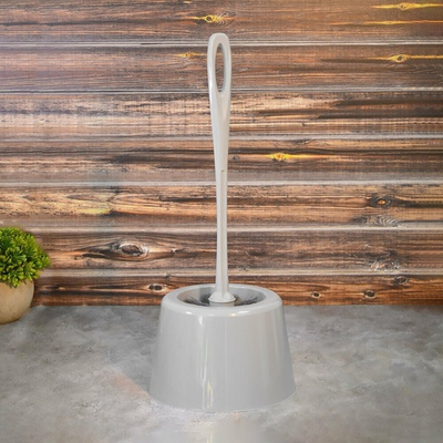 Ерш для туалета "Rambai" с серой щетиной (серый)