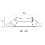 012136 Рамка (светильник) PVC д/LED-модулей 941хх и LED-ламп D50мм LEVIGO QUAD БЕЛЫЙ