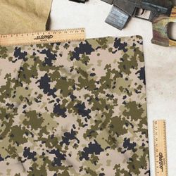 Ткань дюспо черно-зеленый хаки