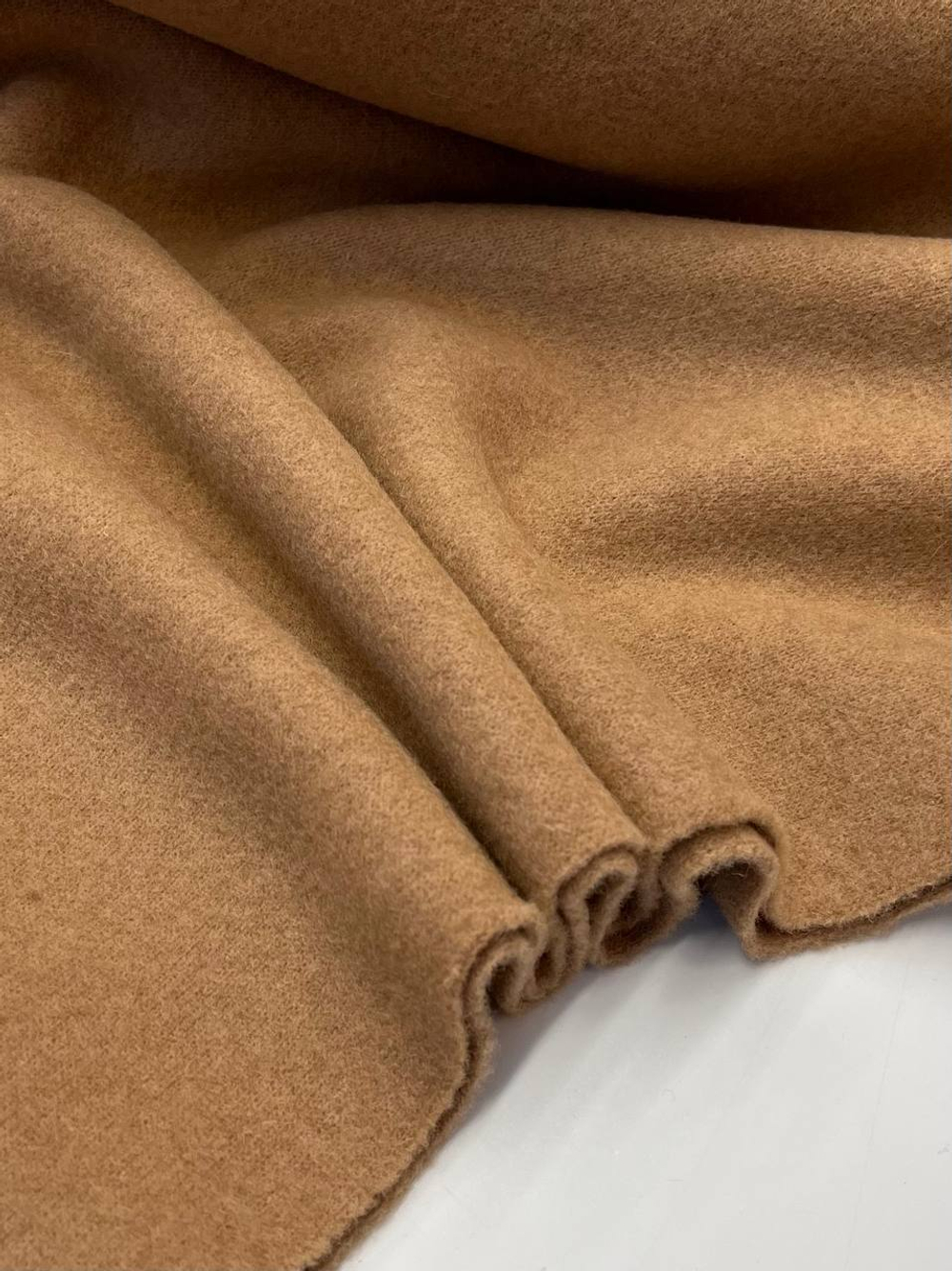 Трикотаж шерсть с п/а и эластаном double face кэмел