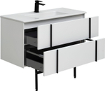 Тумба с раковиной Allen Brau Reality 100 см 1.32007.WM матовый белый
