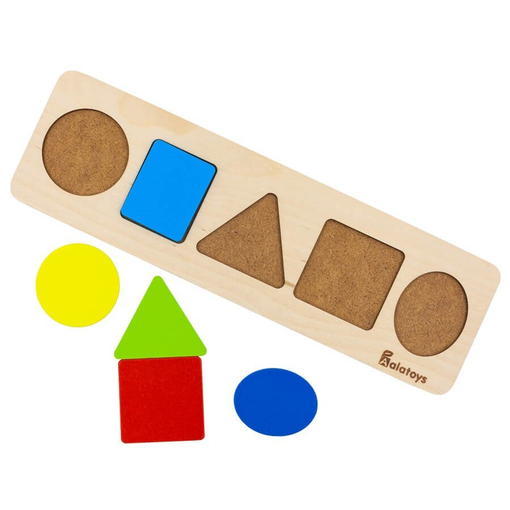 Пазл "Фигуры", развивающая игрушка для детей, обучающая игра из дерева