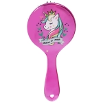 Расческа массажная зеркальная «Animals», радуга, микс 4 цвета, 10*22см (блистер Ultramarine)