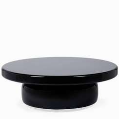 Кофейный стол Omen Ø90х30 см, черный глянец