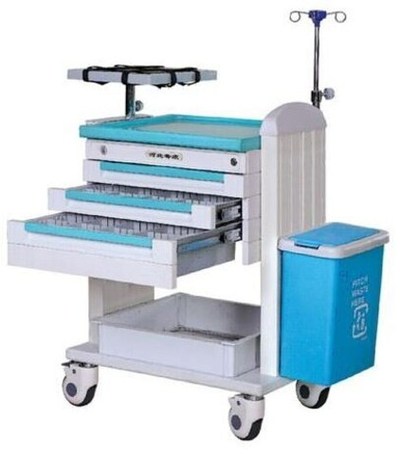 Столик-тележка медицинская инструментальная МЕДИЦИНОФФ F-19(t)