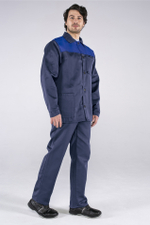 Костюм Стандарт (тк.Смесовая,210) брюки, т.синий/васильковый