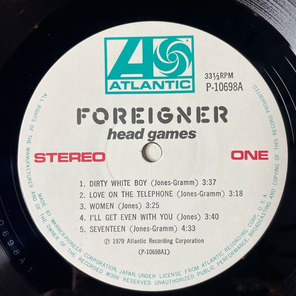 Винтажная виниловая пластинка LP Foreigner Head Games (Japan 1979) (Obi) Blinded By Science