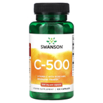 Swanson, C-500, витамин C с шиповником, 100 капсул