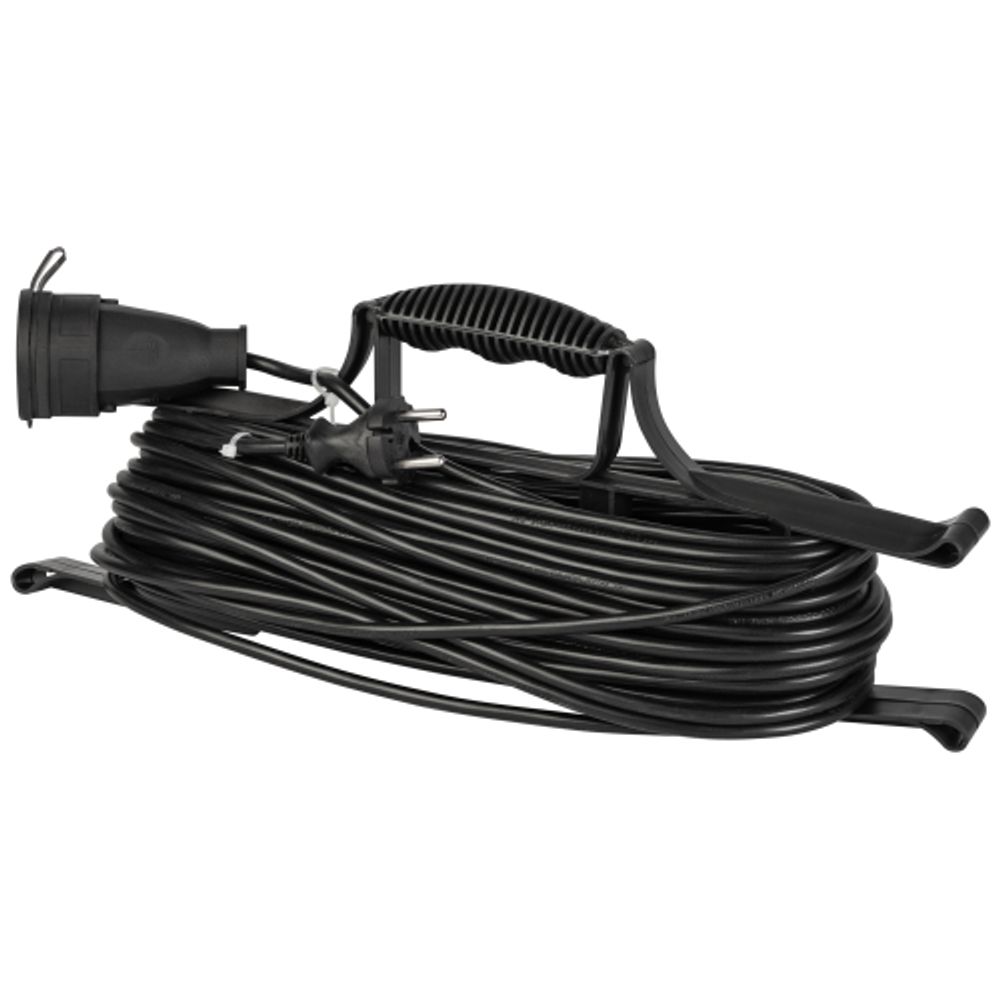 Удлинитель силовой ЭРА GREEN LINE FR-10-30m Greenline на рамке 1 розетка без заземления 30м ПВС 2x1мм2 | Силовые удлинители