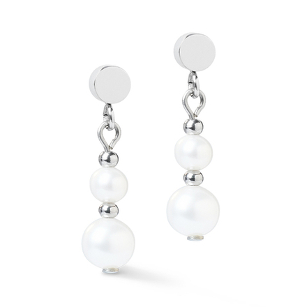 Серьги Coeur de Lion White-Silver 1137/21-1417