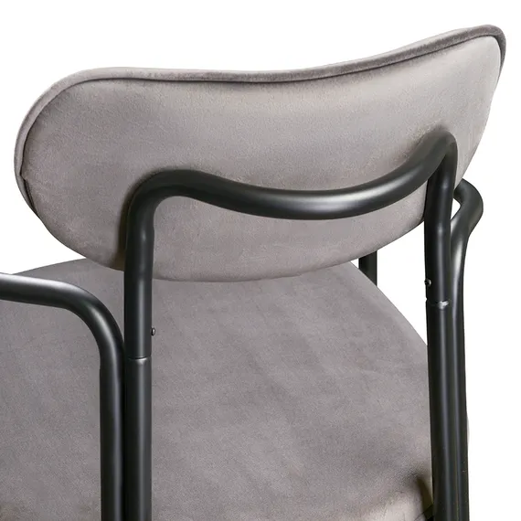 Стул Ror, Round, серый велюр