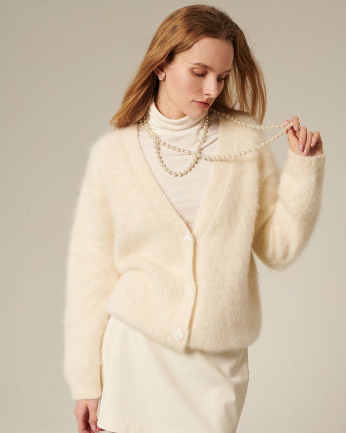 Кардиган молочный LEA