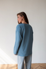 Лонгслив Basic, Пыльно-Голубой