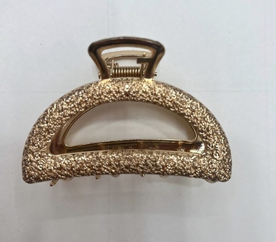 Заколка-краб для волос «AKS - DesignPRO», трапеция, цвет золото и хром, 6.7*2.8см