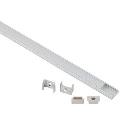 Комплект с накладным анодированным профилем 1506-1m 15х6мм. 1м САВ262 сереб. Эра Б0062757