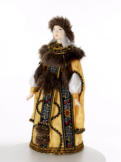 Потешный промысел кукла сувенирная фарфоровая Княгиня в праздничном одеянии.
