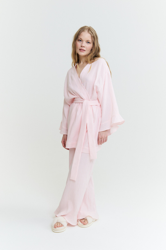 Муслиновые брюки с воланами