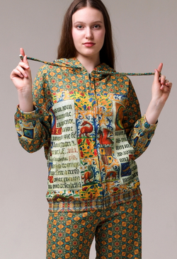 Зип худи «Испанский часослов», по мотивам иллюстраций из Испанского Часослова начала 16 века