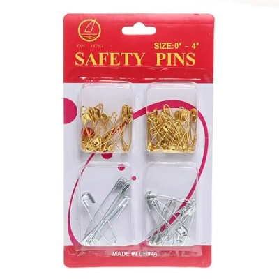 Булавки английские 55-85шт «Favorite Hous», цвет золото и серебро