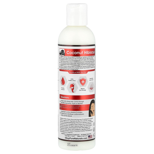 Okay Pure Naturals, Глубокое увлажнение, кондиционер, кокос и гибискус, 237 мл (8 жидк. унц.)
