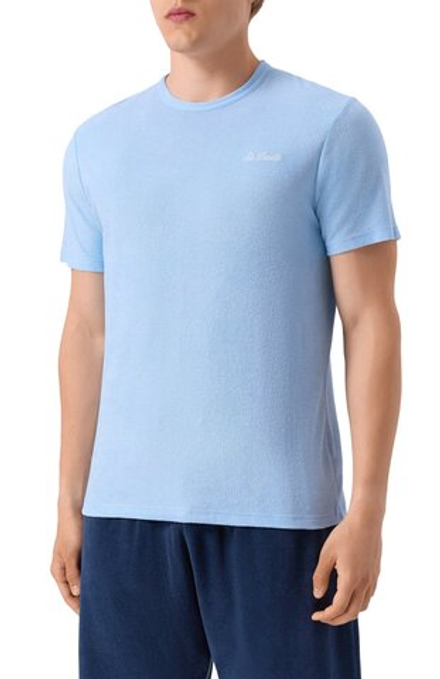 Футболка MC Saint Barth DOVER 31 голубой лого белым база