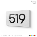 Номер на дверь 519, табличка на дверь для офиса, квартиры, кабинета, аудитории, склада, белая 120х70 мм, Айдентика Технолоджи