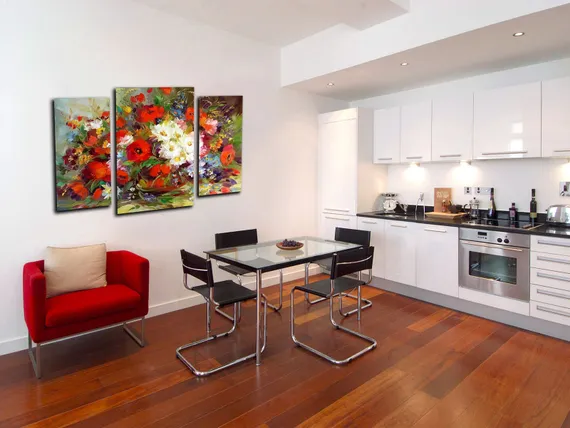 Модульная картина "Цветочное ассорти "