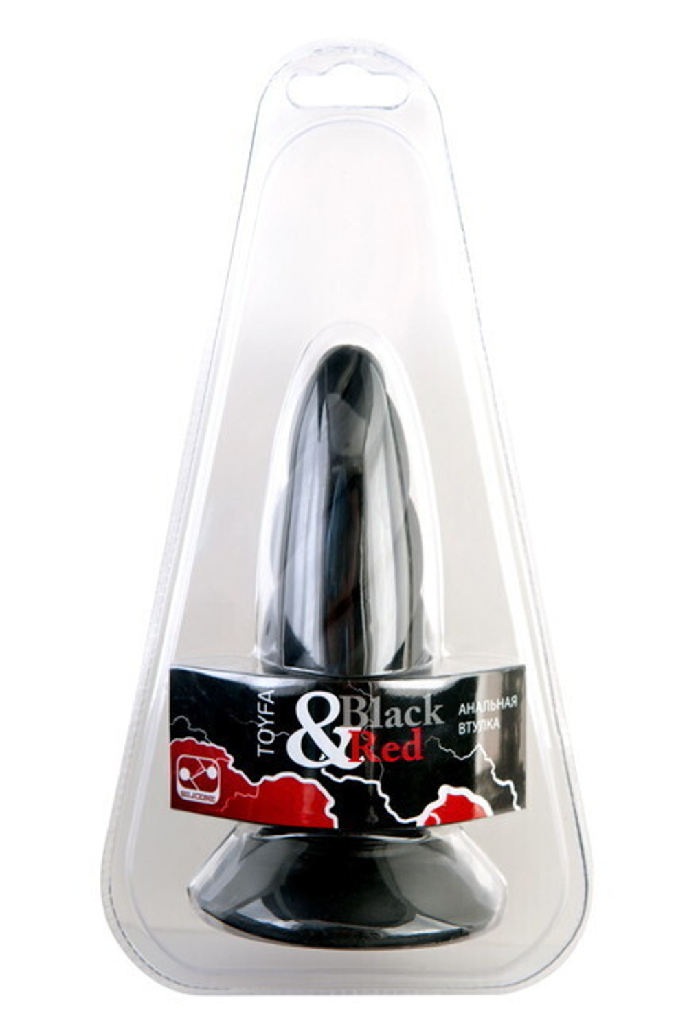 Черная анальная втулка Black & Red (Цвет: ЧЕРНАЯ)